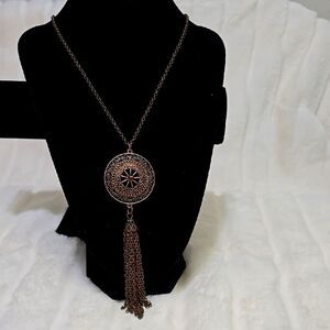 Bronze Pendant Necklace with matching earrings